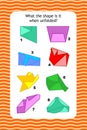 Abstract visual puzzle with basic 2d shapes